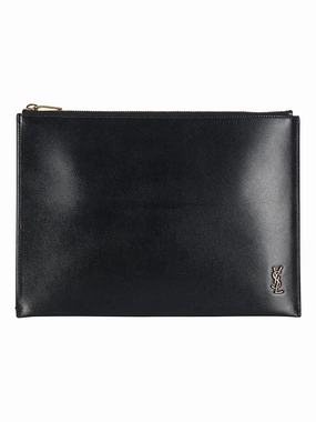 Saint Laurent Tiny Monogram Zippered Tablet Holder