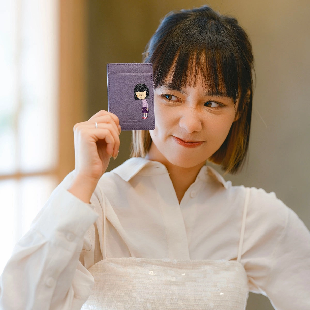 Samuel Ashley x Chibi Maruko Chan Leather Card Holder
