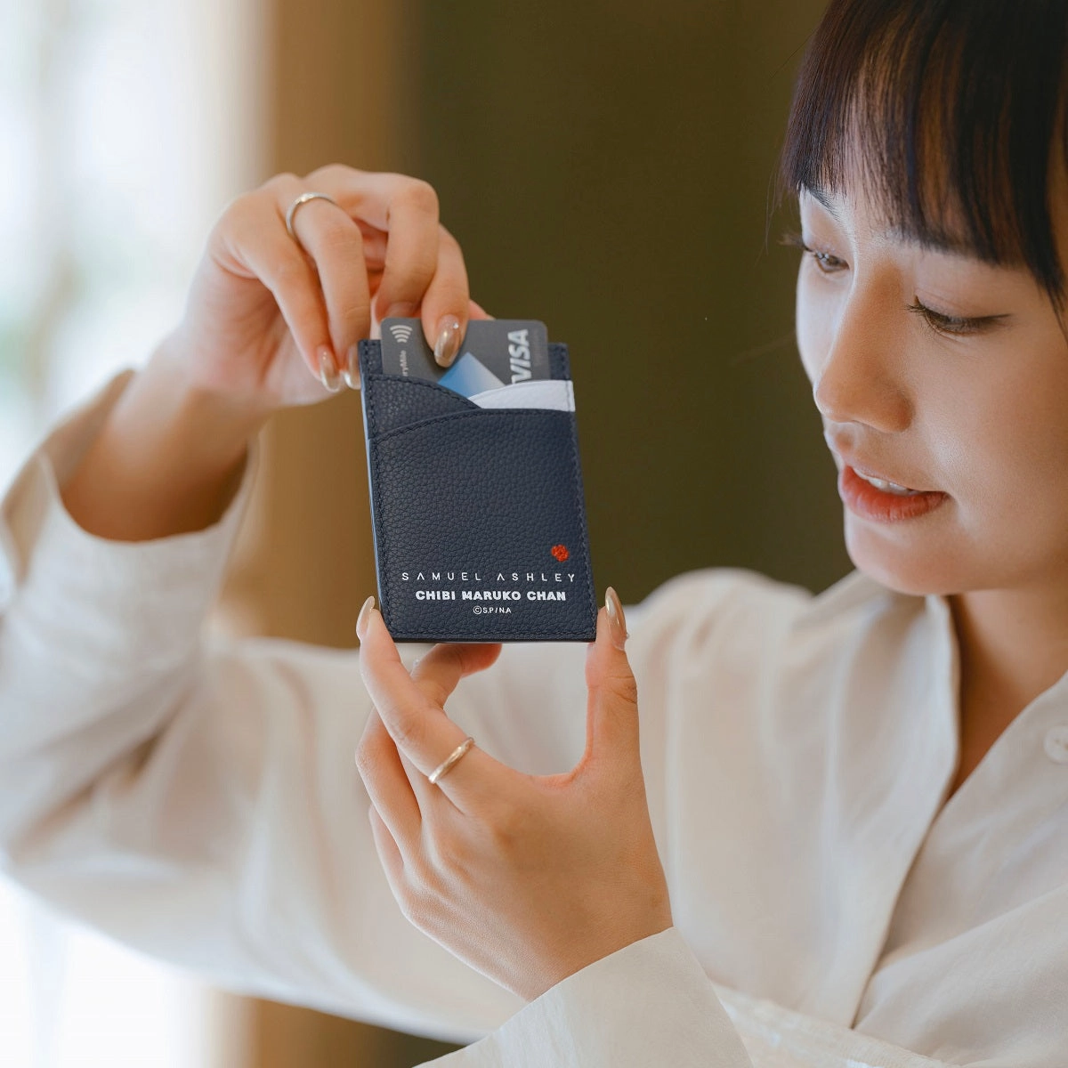 Samuel Ashley x Chibi Maruko Chan Leather Card Holder