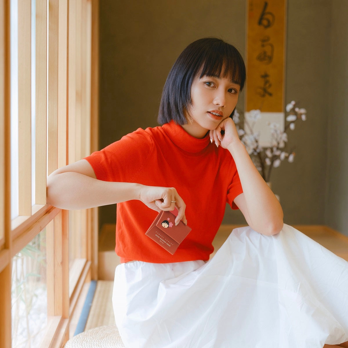 Samuel Ashley x Chibi Maruko Chan Leather Coin Case