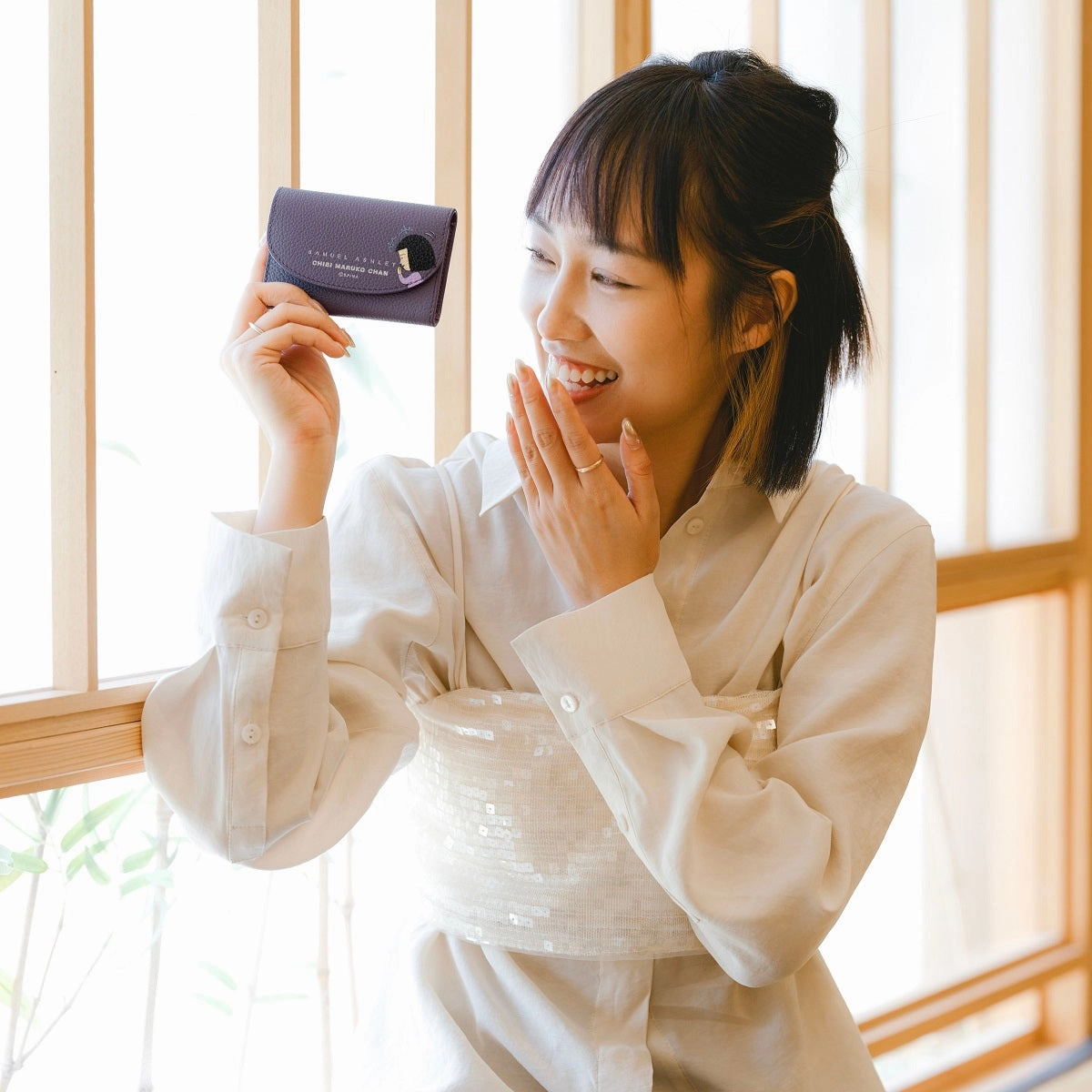 Samuel Ashley x Chibi Maruko Chan Leather Mini Wallet