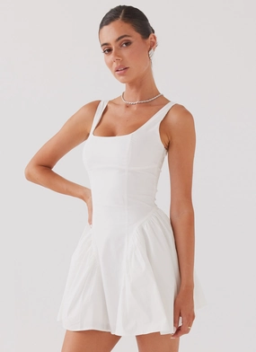 Sassy Soiree Corset Mini Dress - White