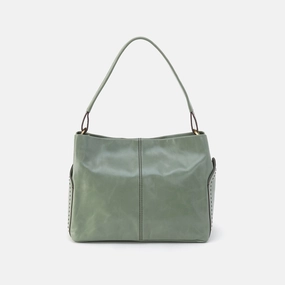 Seneca Shoulder Bag In Polished Leather - Jade