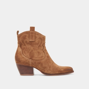 SHANIA BOOTIES BROWN SUEDE