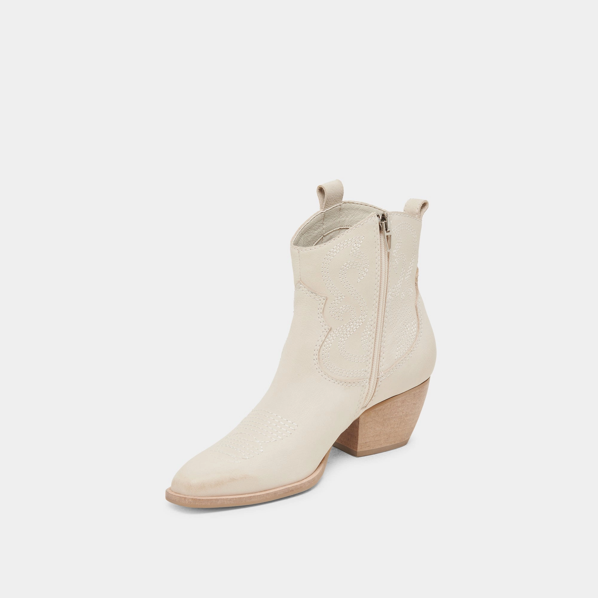 SHANIA BOOTIES IVORY NUBUCK