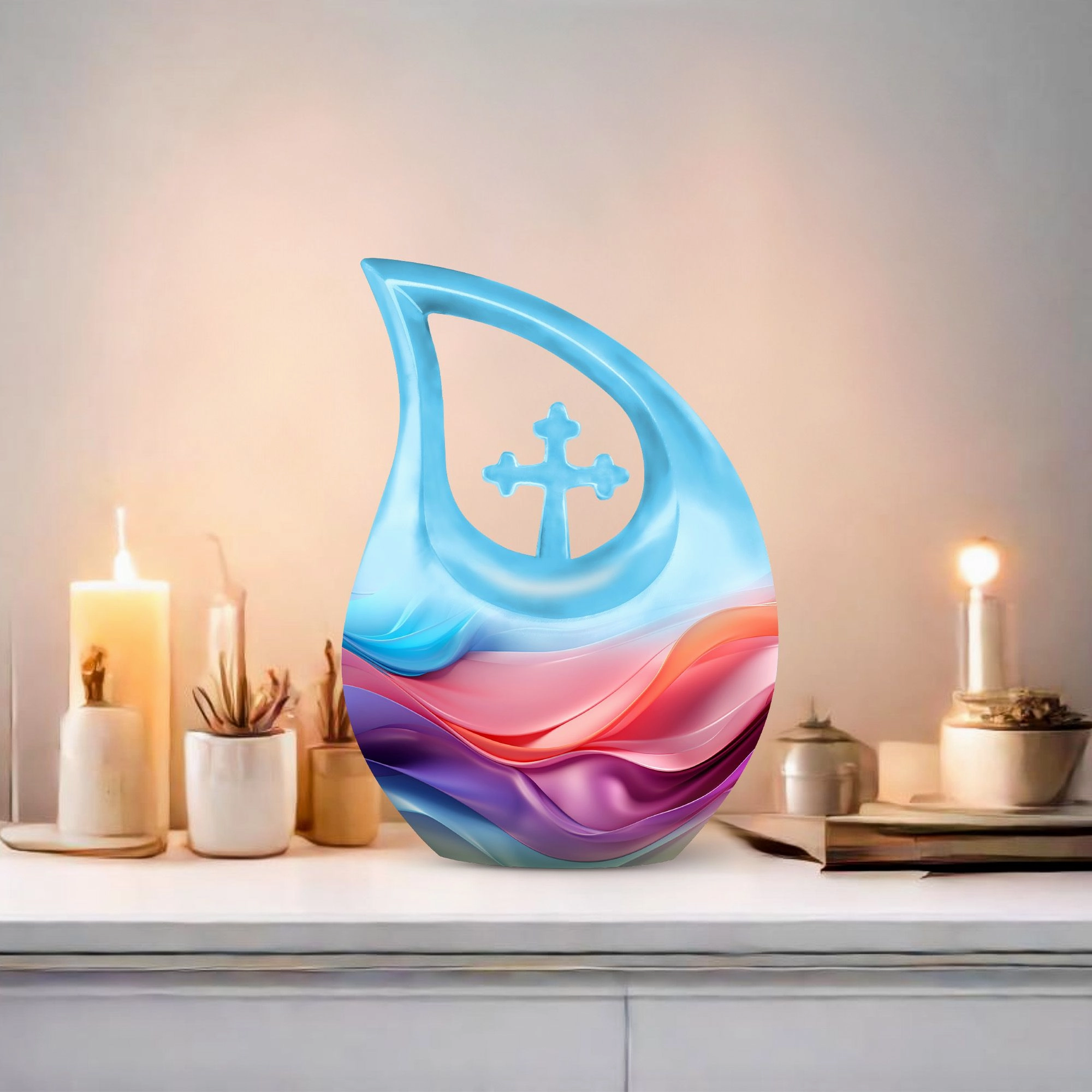 Silken Waves Mini Urn: An Elegant Memorial Urn