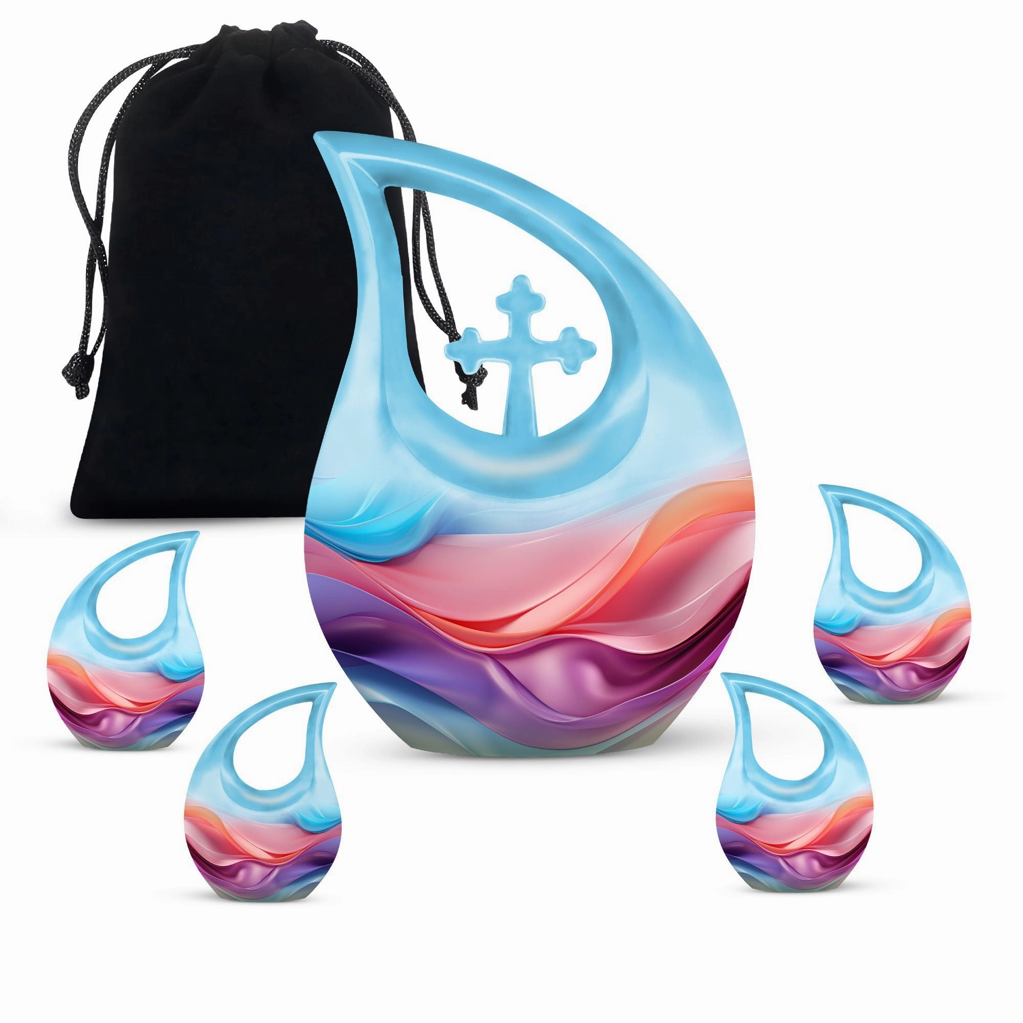 Silken Waves Mini Urn: An Elegant Memorial Urn