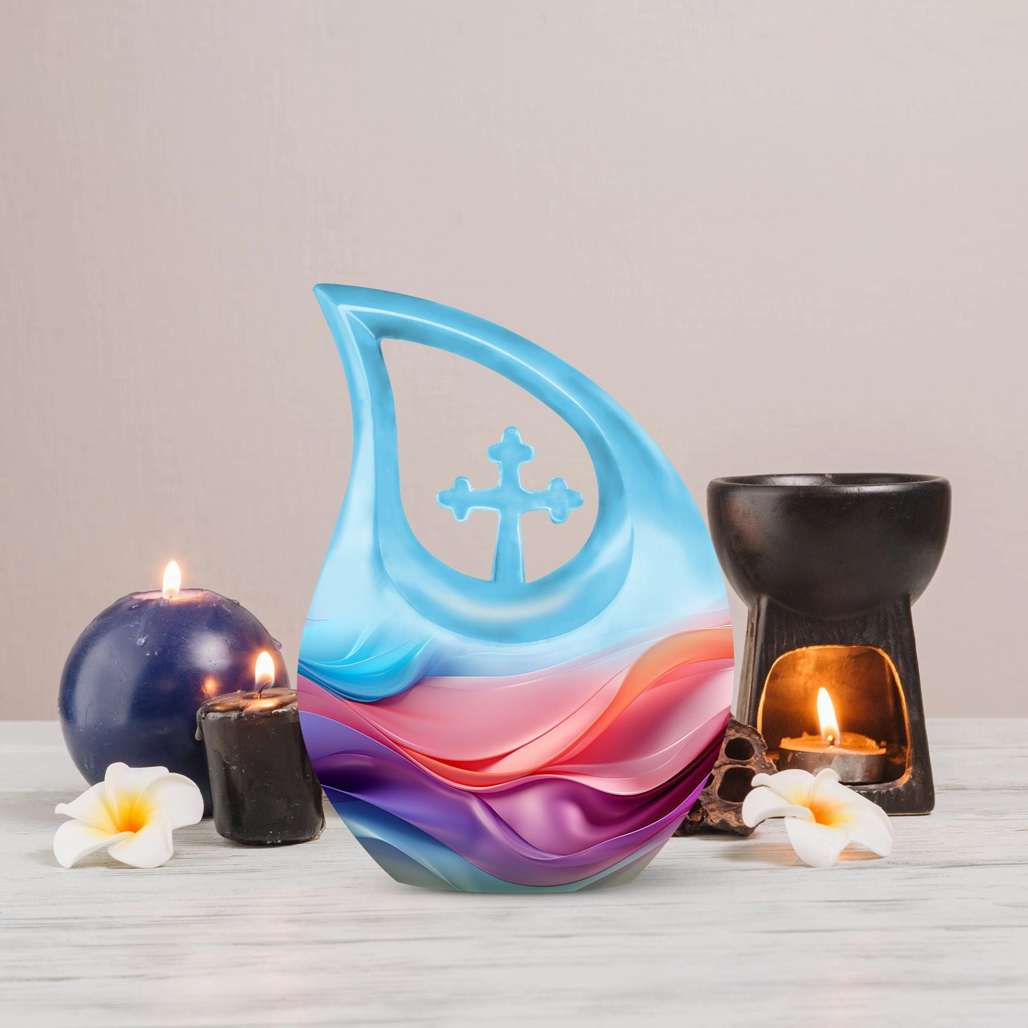 Silken Waves Mini Urn: An Elegant Memorial Urn
