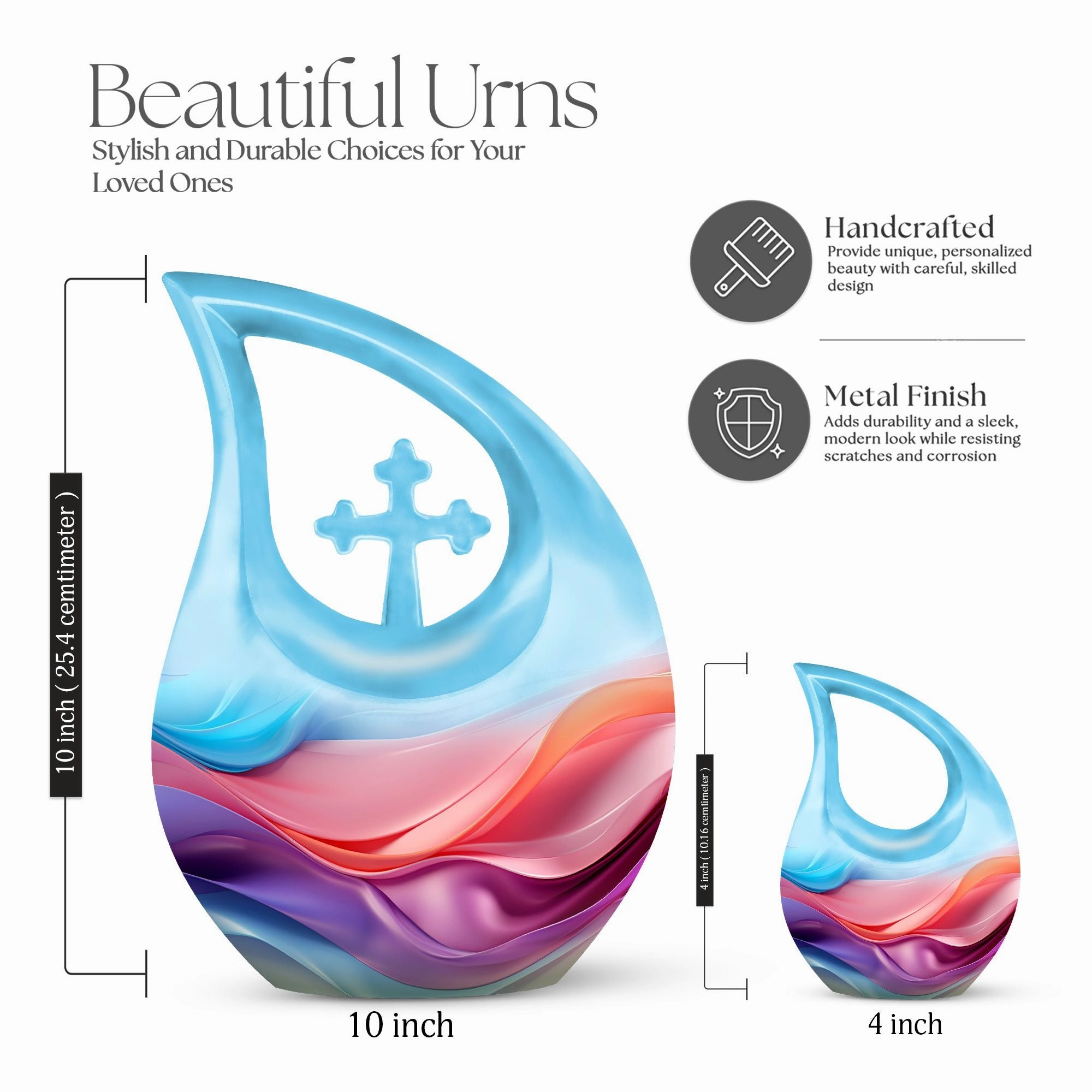 Silken Waves Mini Urn: An Elegant Memorial Urn