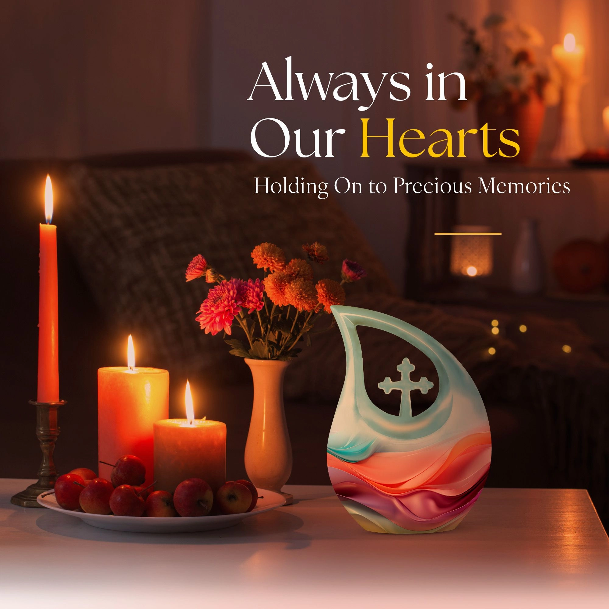 Silken Waves Mini Urn: An Elegant Memorial Urn