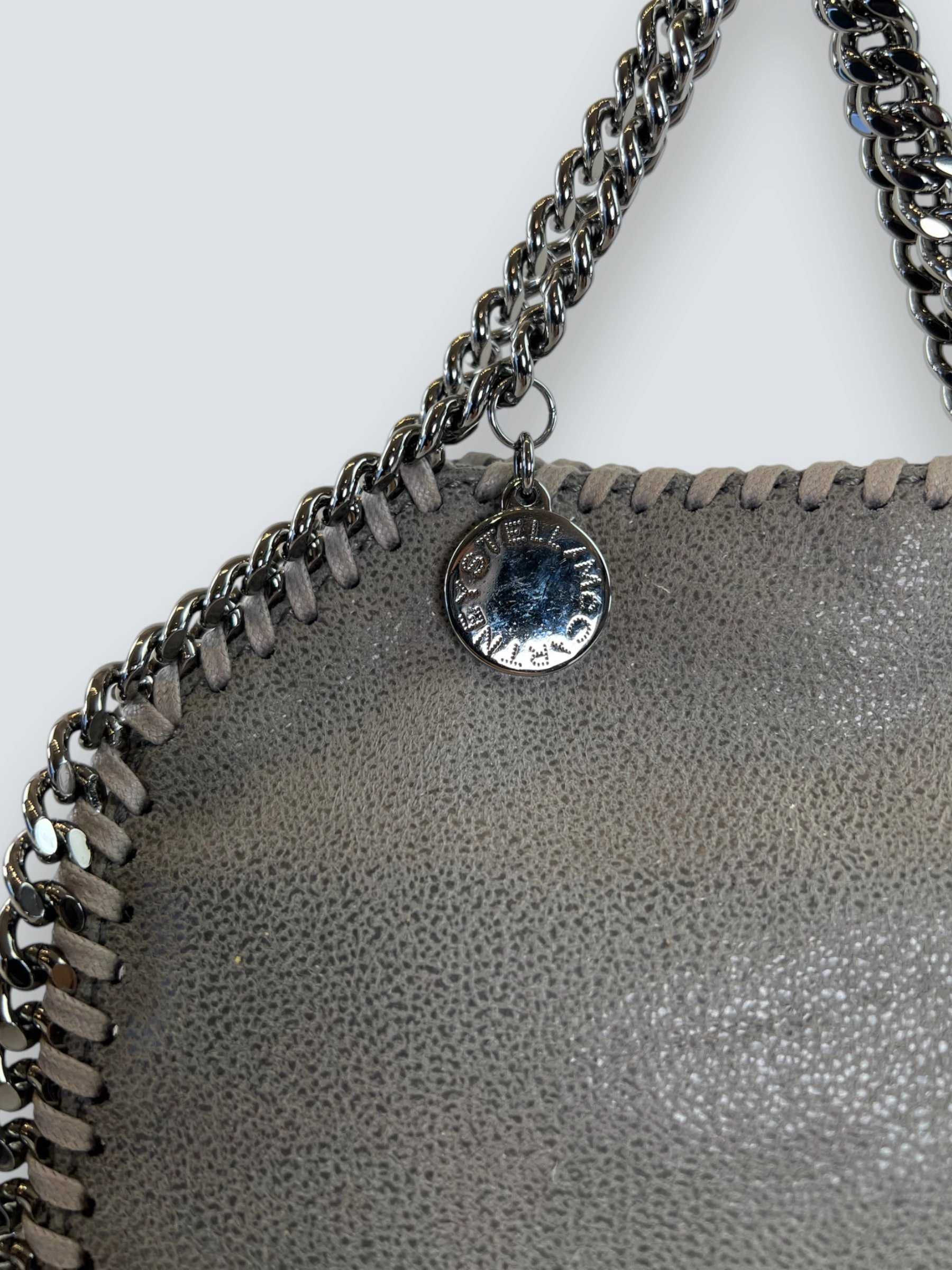 Stella McCartney Grey Tiny Faux Suede Falabella Crossbody
