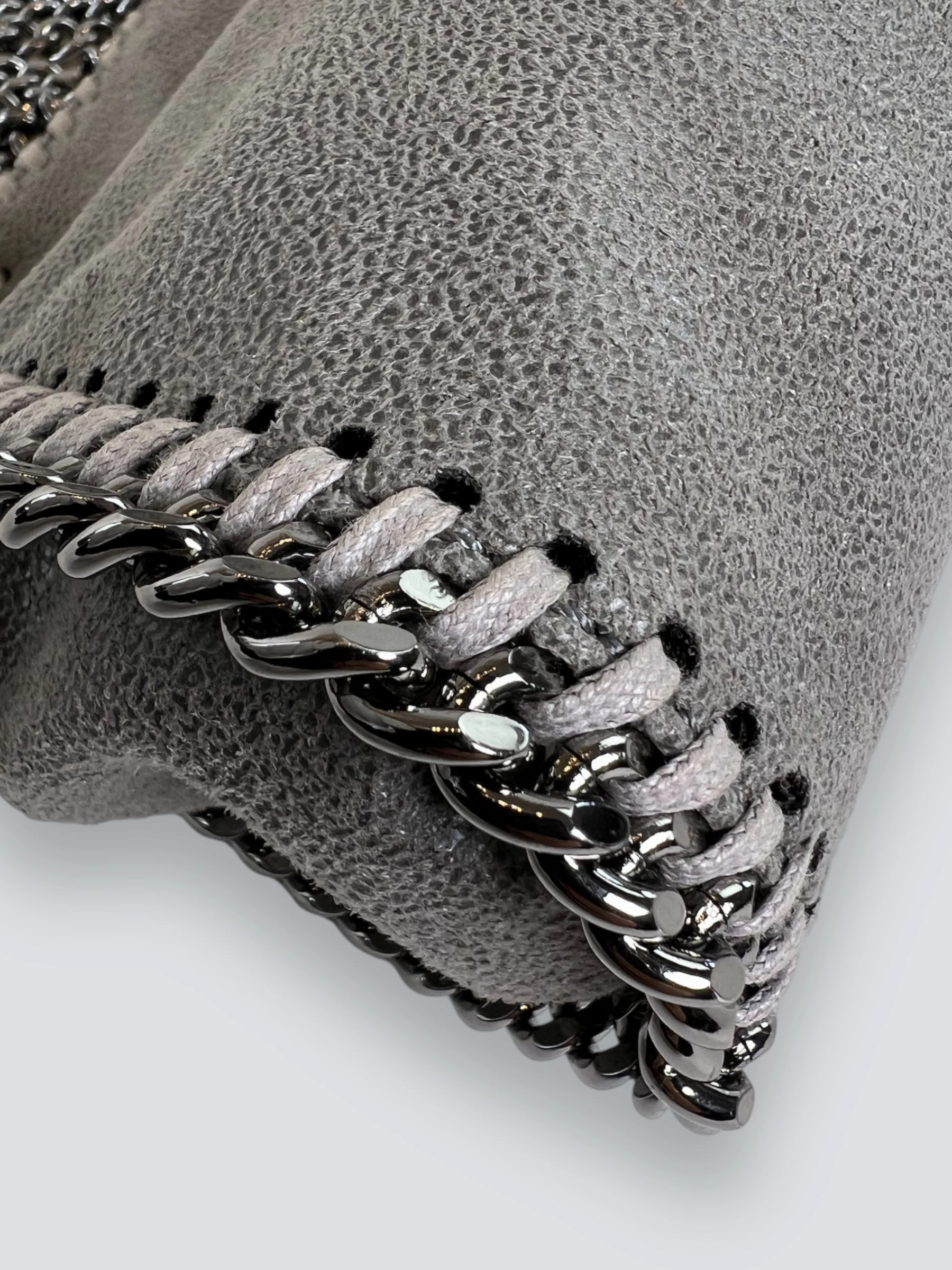 Stella McCartney Grey Tiny Faux Suede Falabella Crossbody
