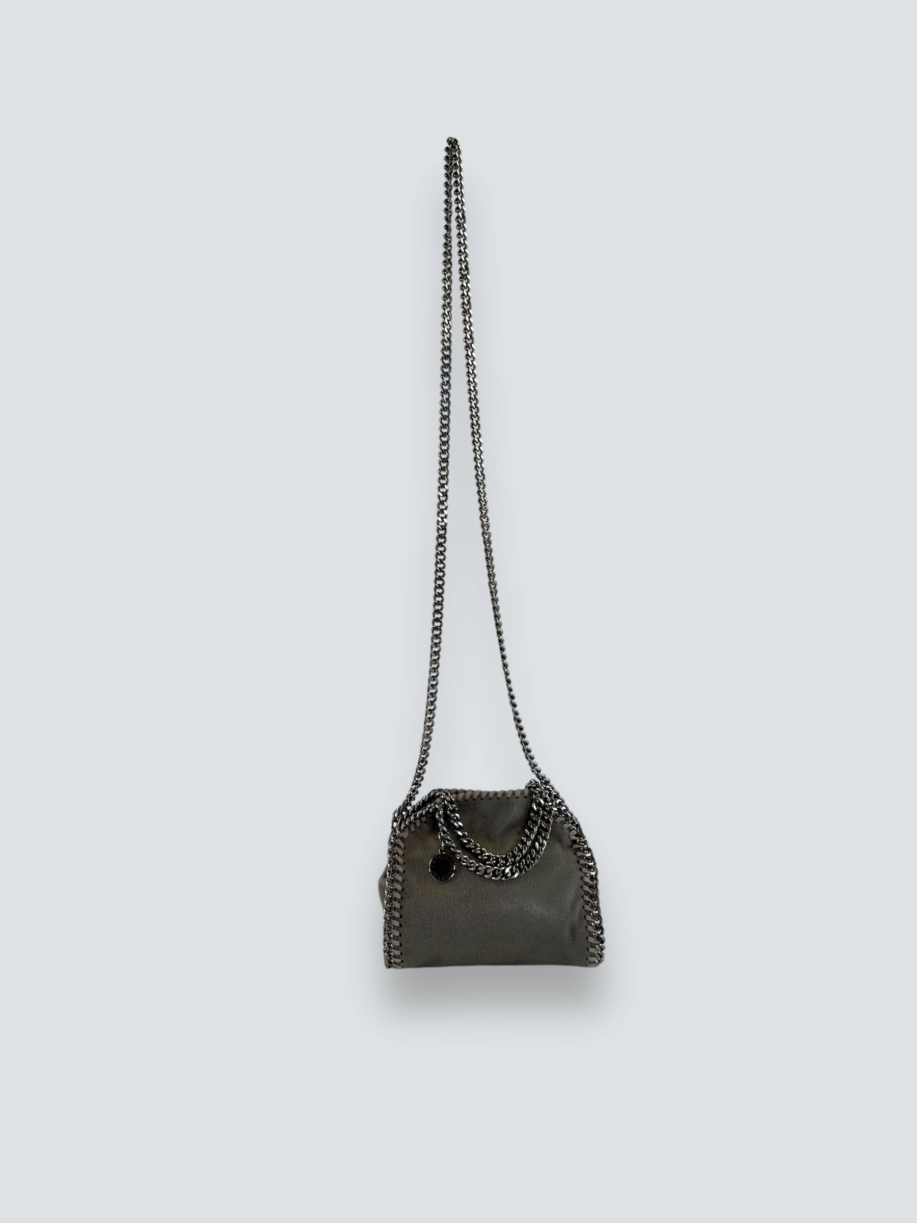 Stella McCartney Grey Tiny Faux Suede Falabella Crossbody