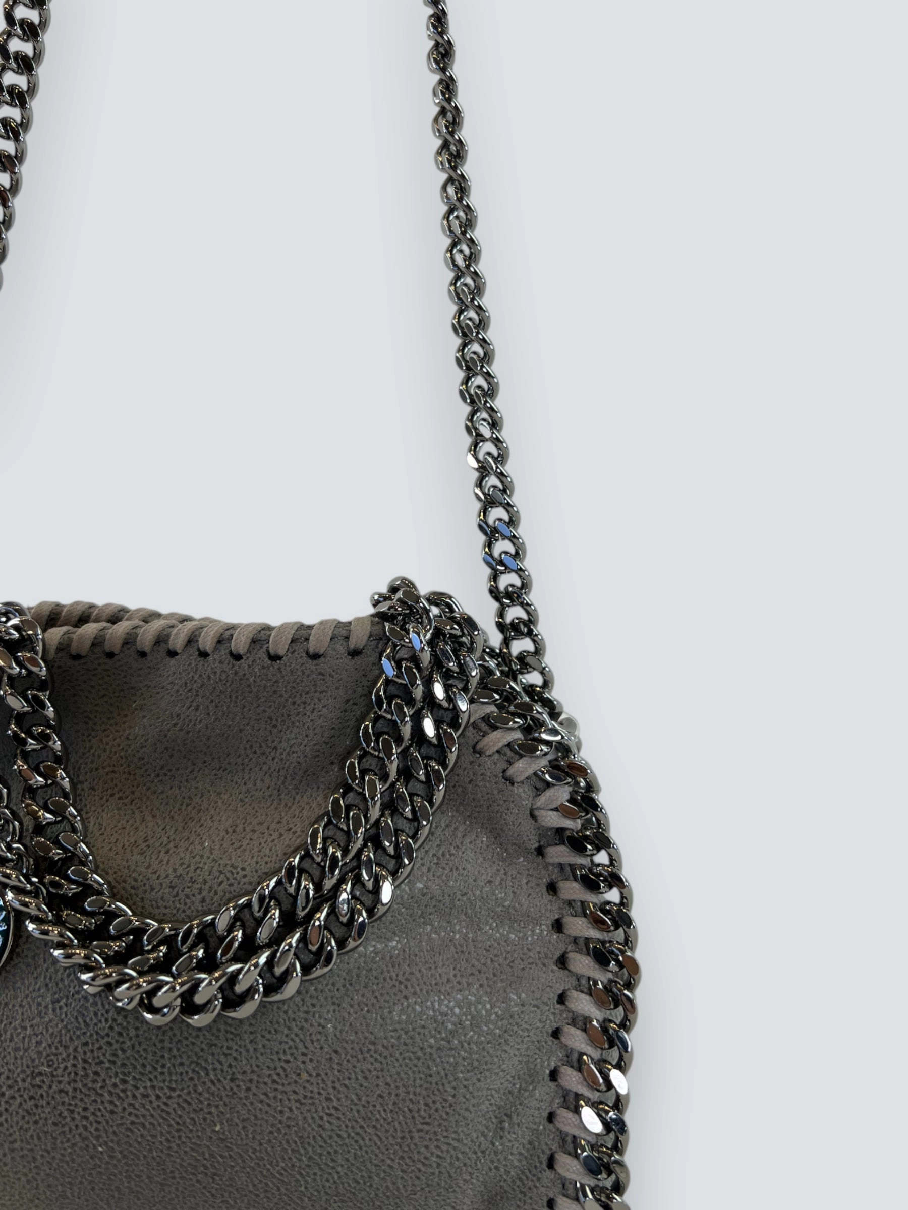 Stella McCartney Grey Tiny Faux Suede Falabella Crossbody