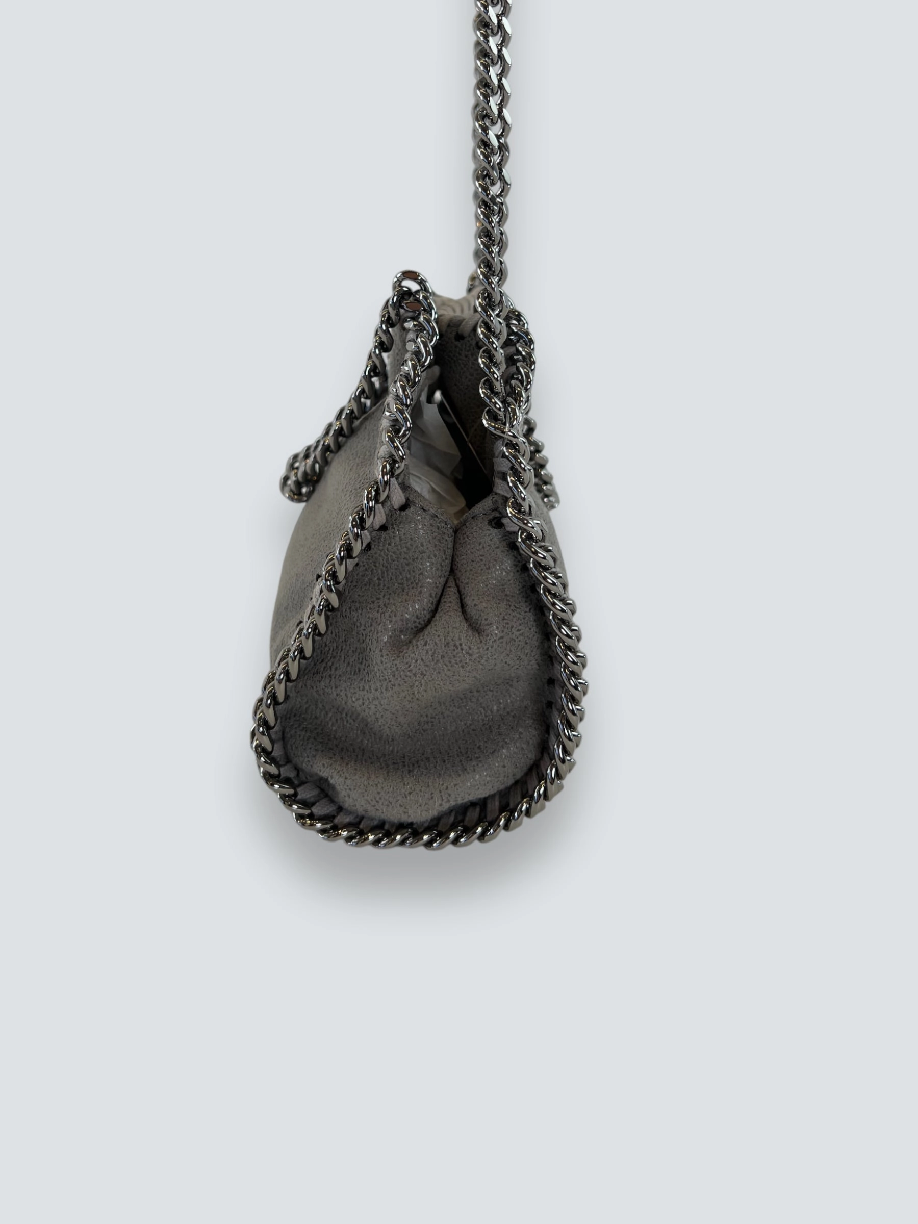 Stella McCartney Grey Tiny Faux Suede Falabella Crossbody