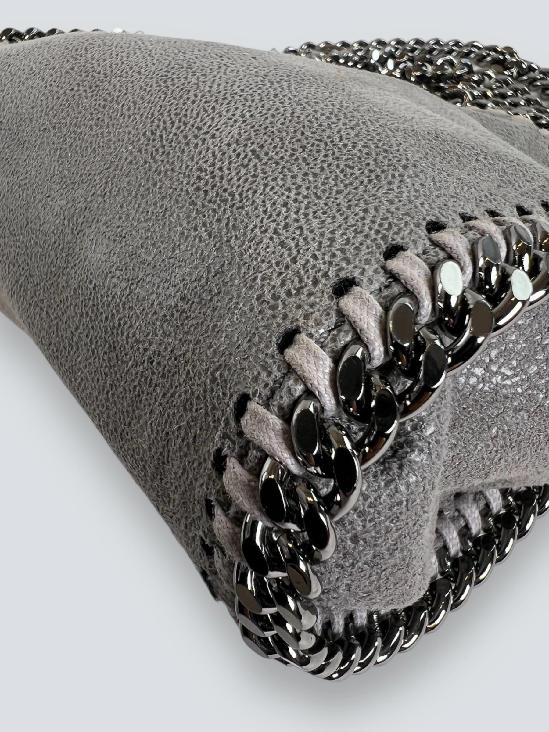 Stella McCartney Grey Tiny Faux Suede Falabella Crossbody