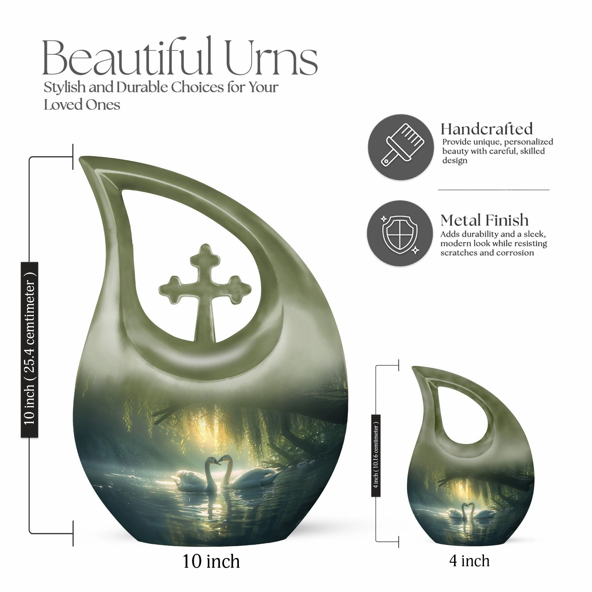 Swan Mini Urn - A Touching Tribute for Lasting Memories