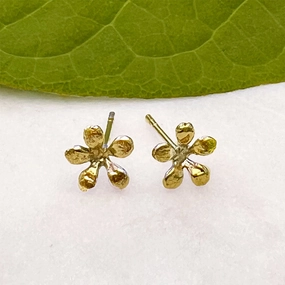 Tiny Daisy Studs - Brass, Indonesia