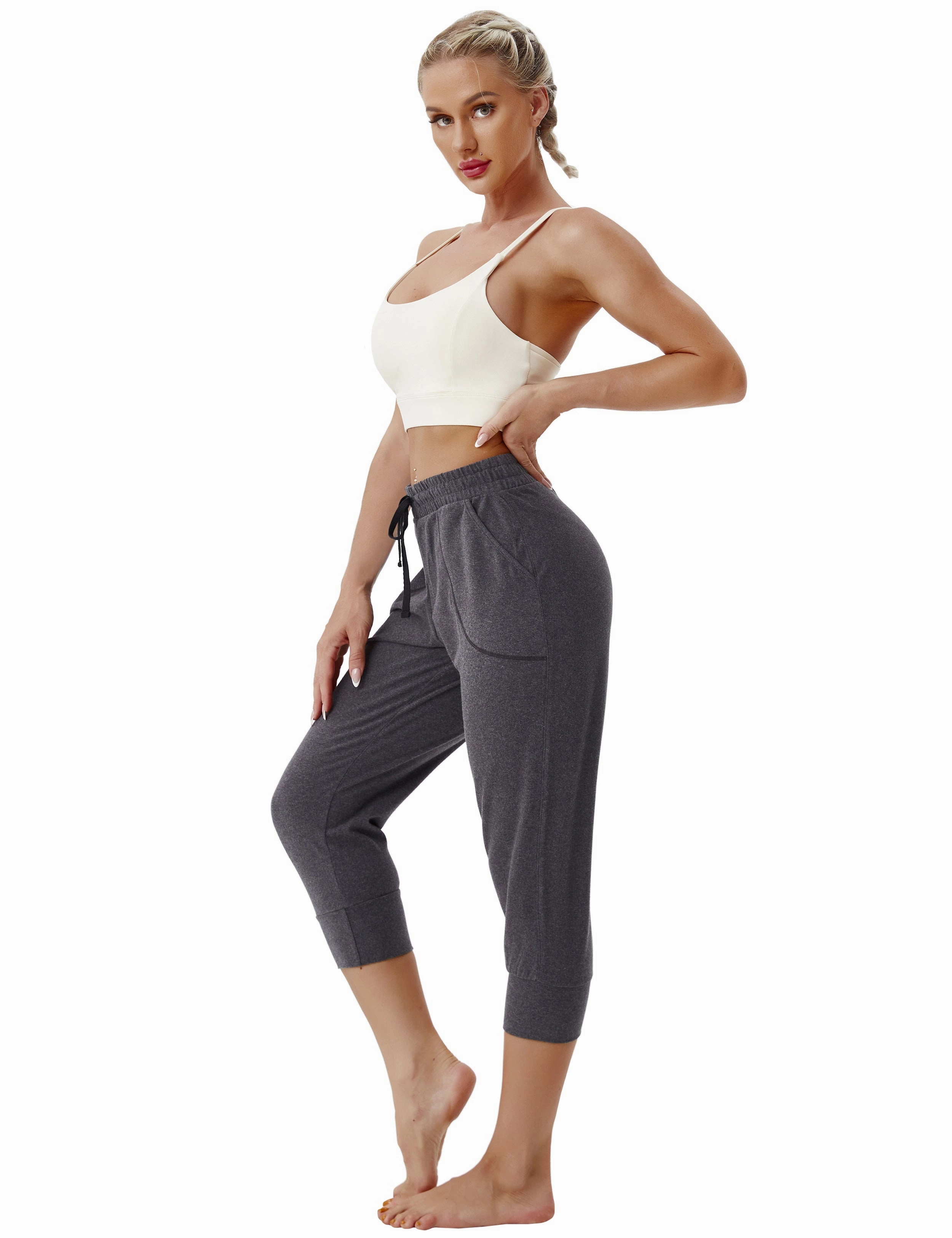 Training Crop Joggers heathercharcoal