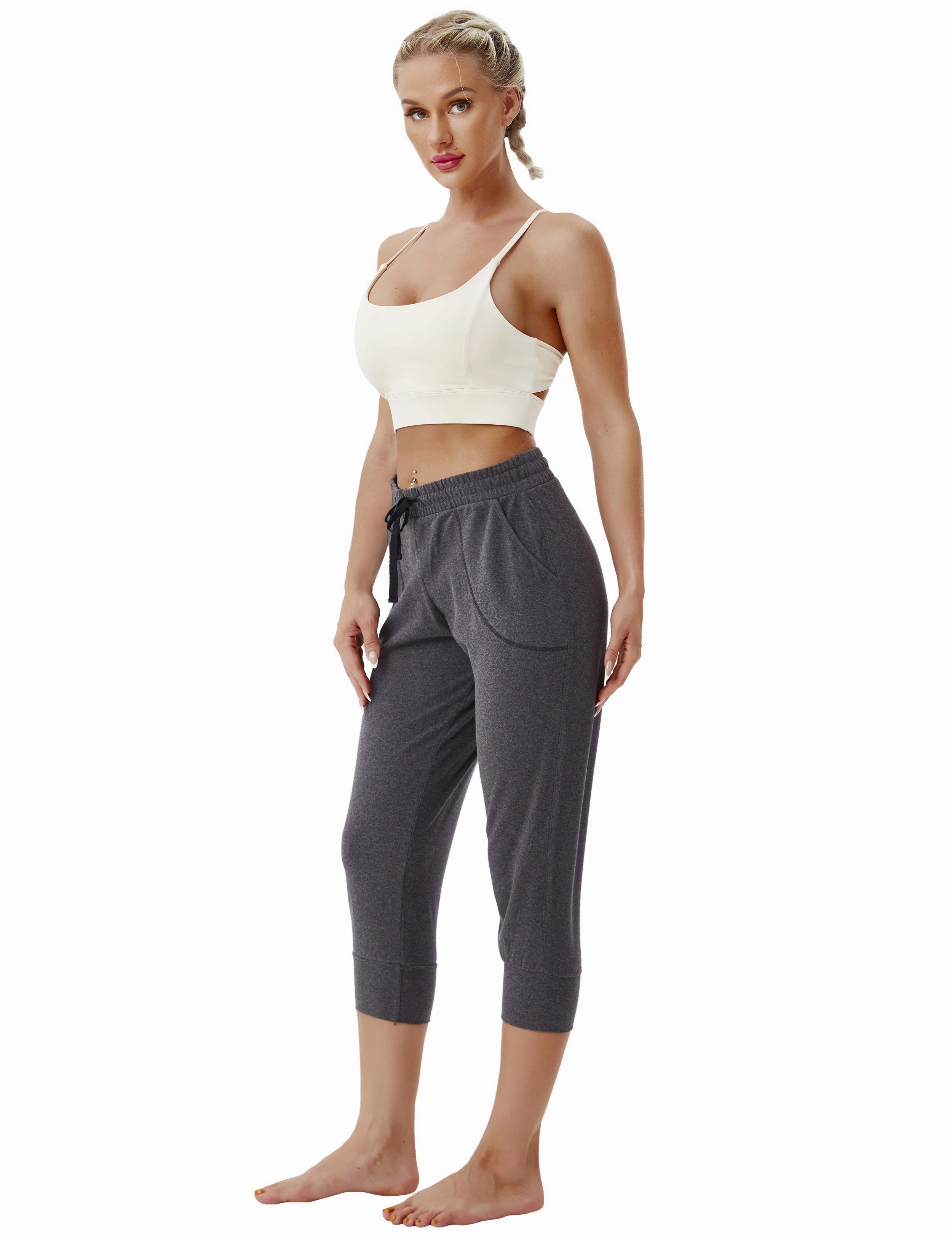 Training Crop Joggers heathercharcoal