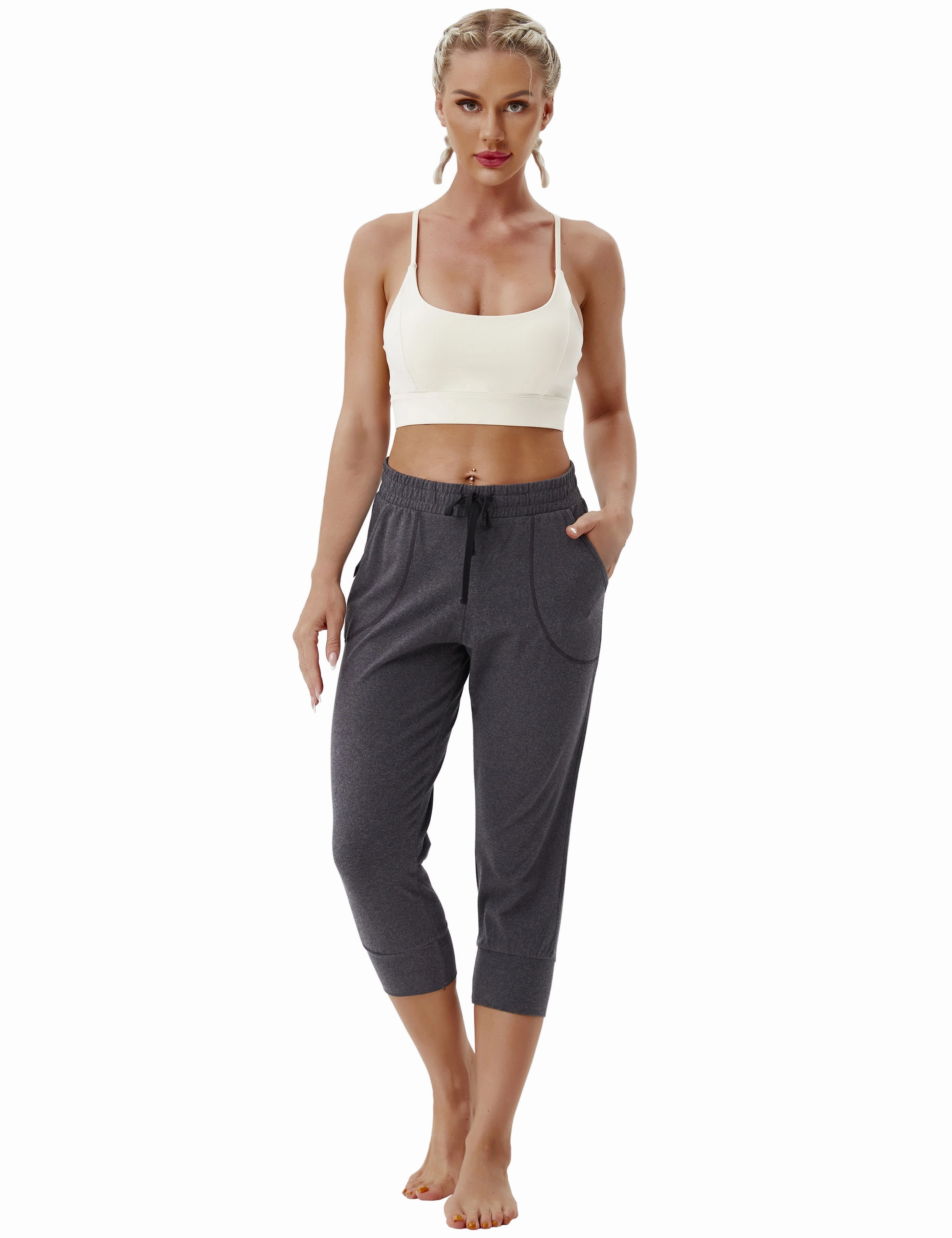 Training Crop Joggers heathercharcoal