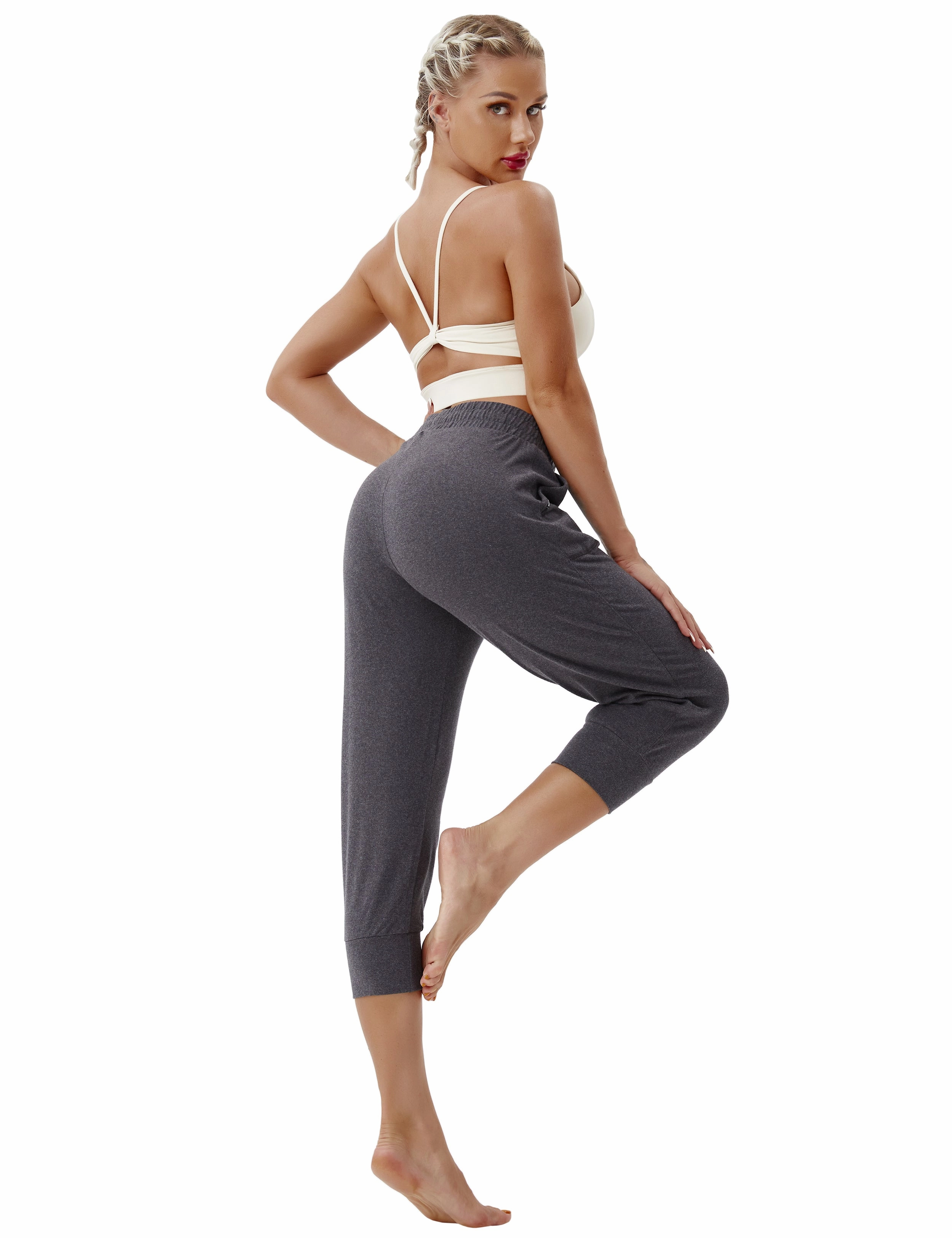 Training Crop Joggers heathercharcoal