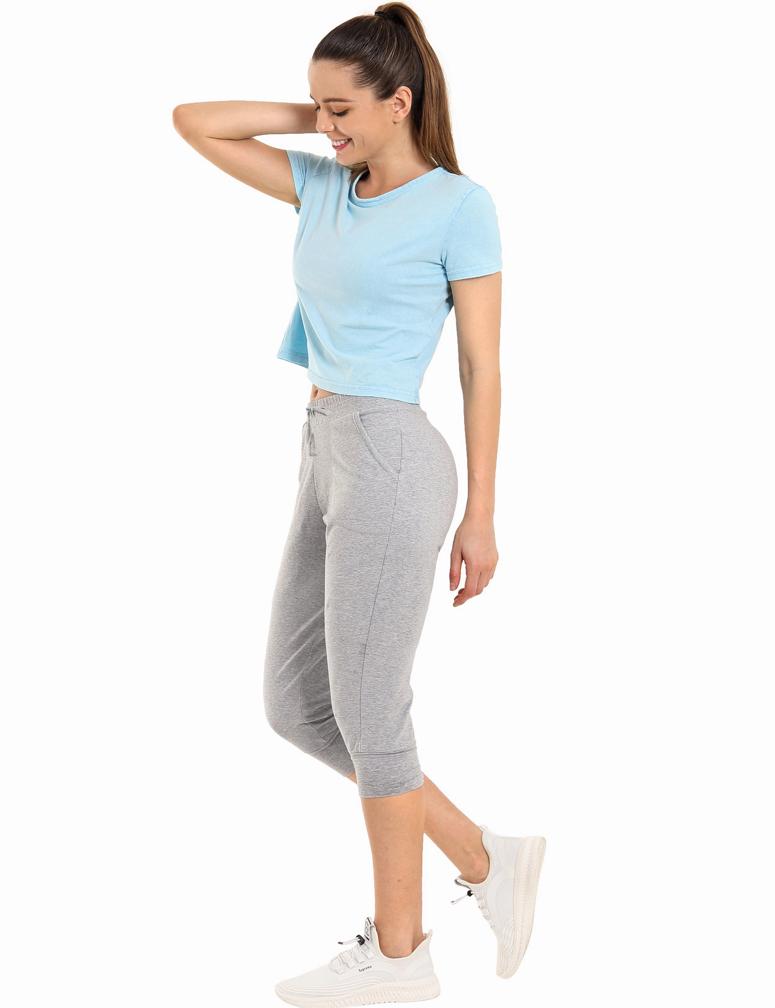 Training Crop Joggers heathergray