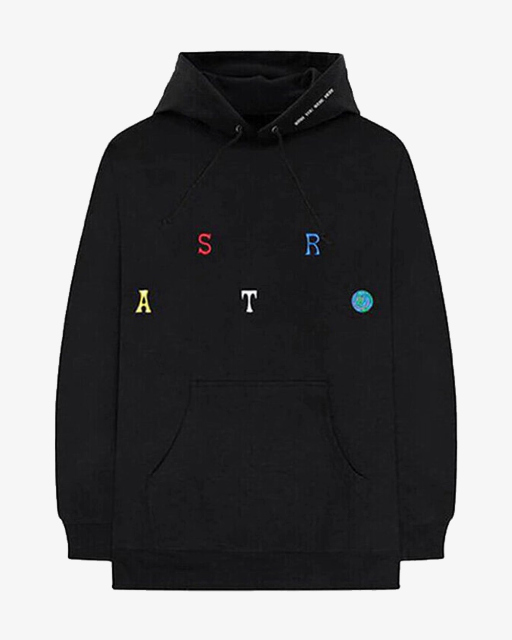 TRAVIS SCOTT ASTROWORLD SCATTERED BLACK HOODIE (NEW)