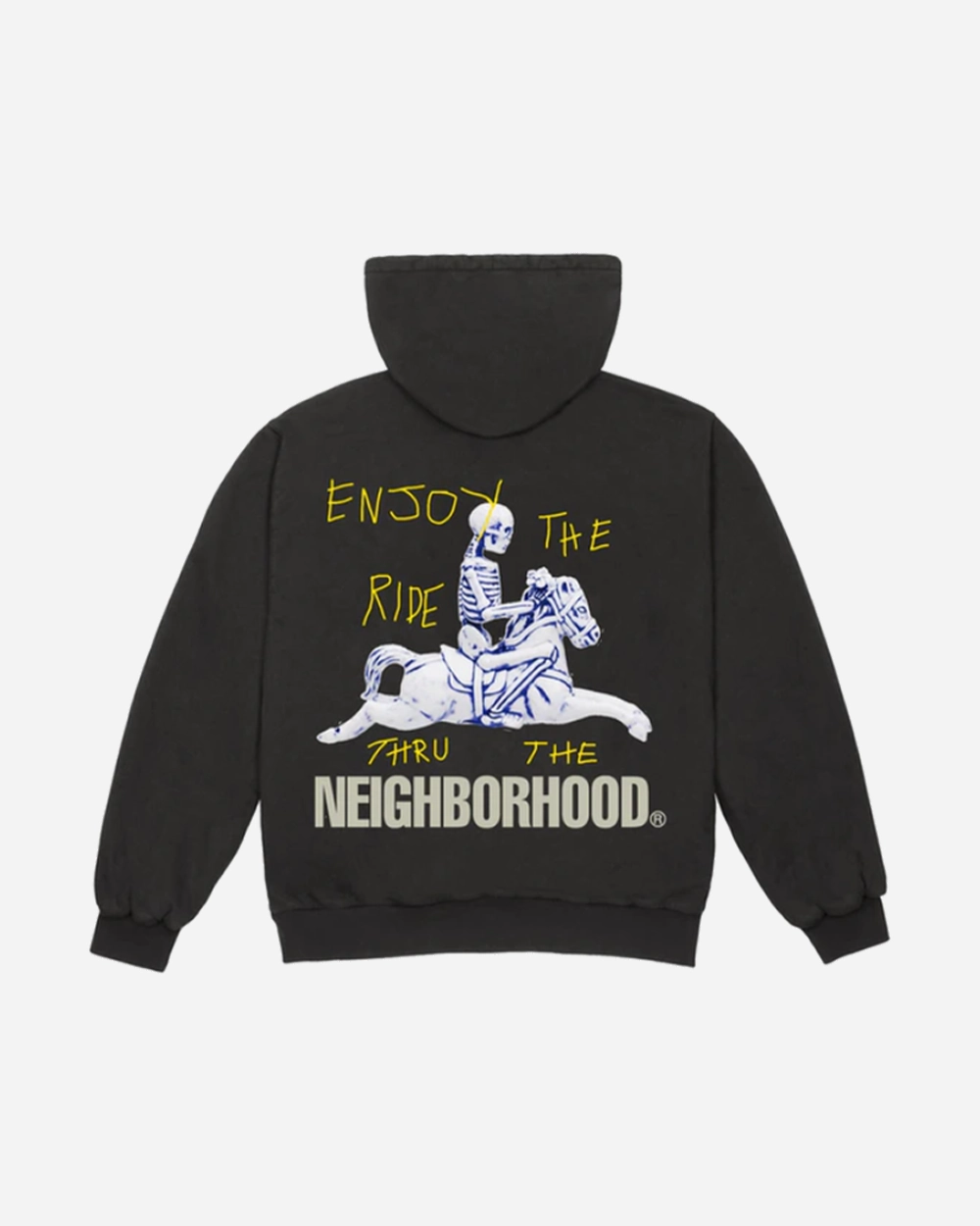 TRAVIS SCOTT CACTUS JACK X NEIGHBORHOOD CAROUSEL ZIP UP HOODIE BLACK -