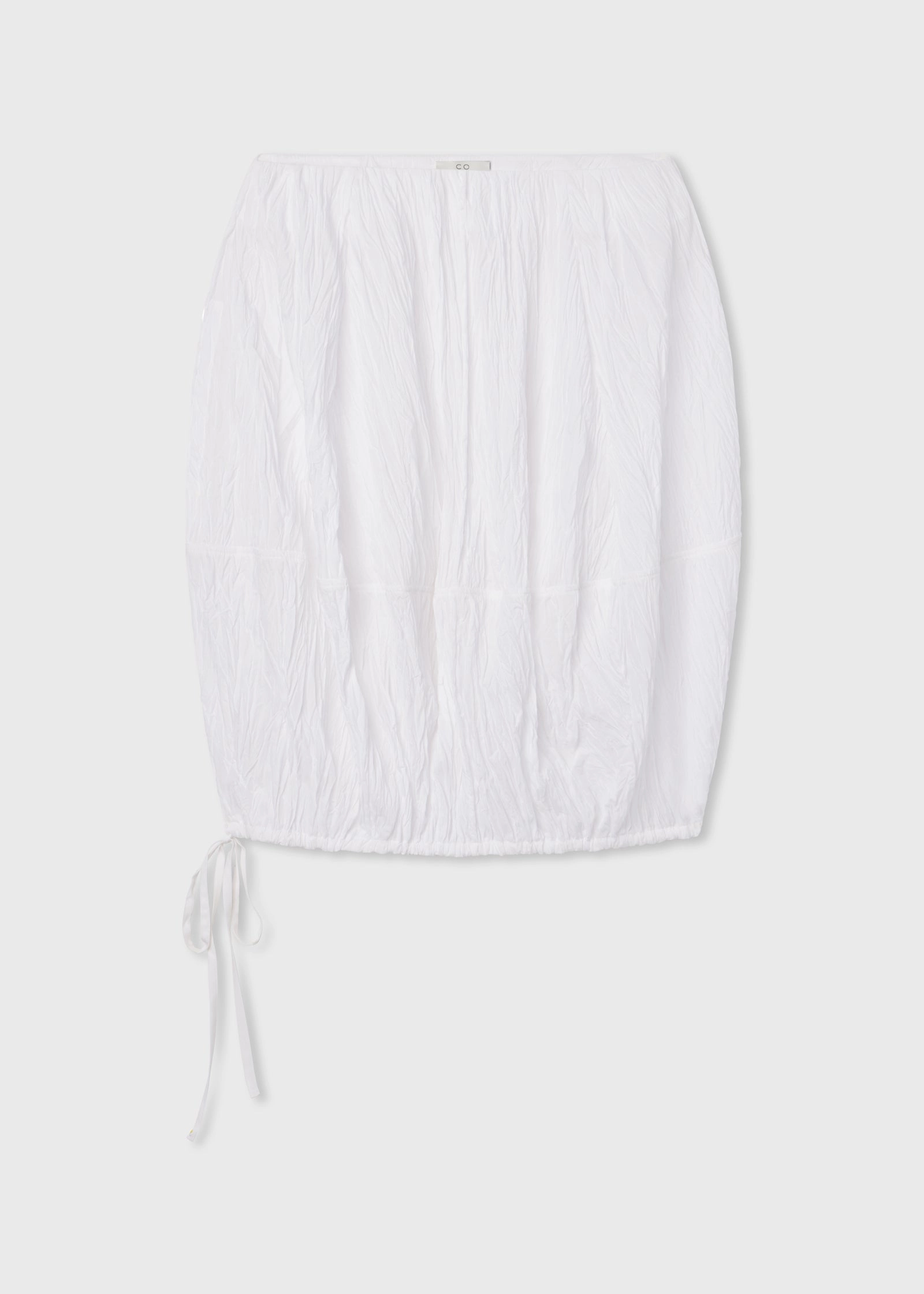 Tulip Off-Shoulder Plissé Top - Optic White