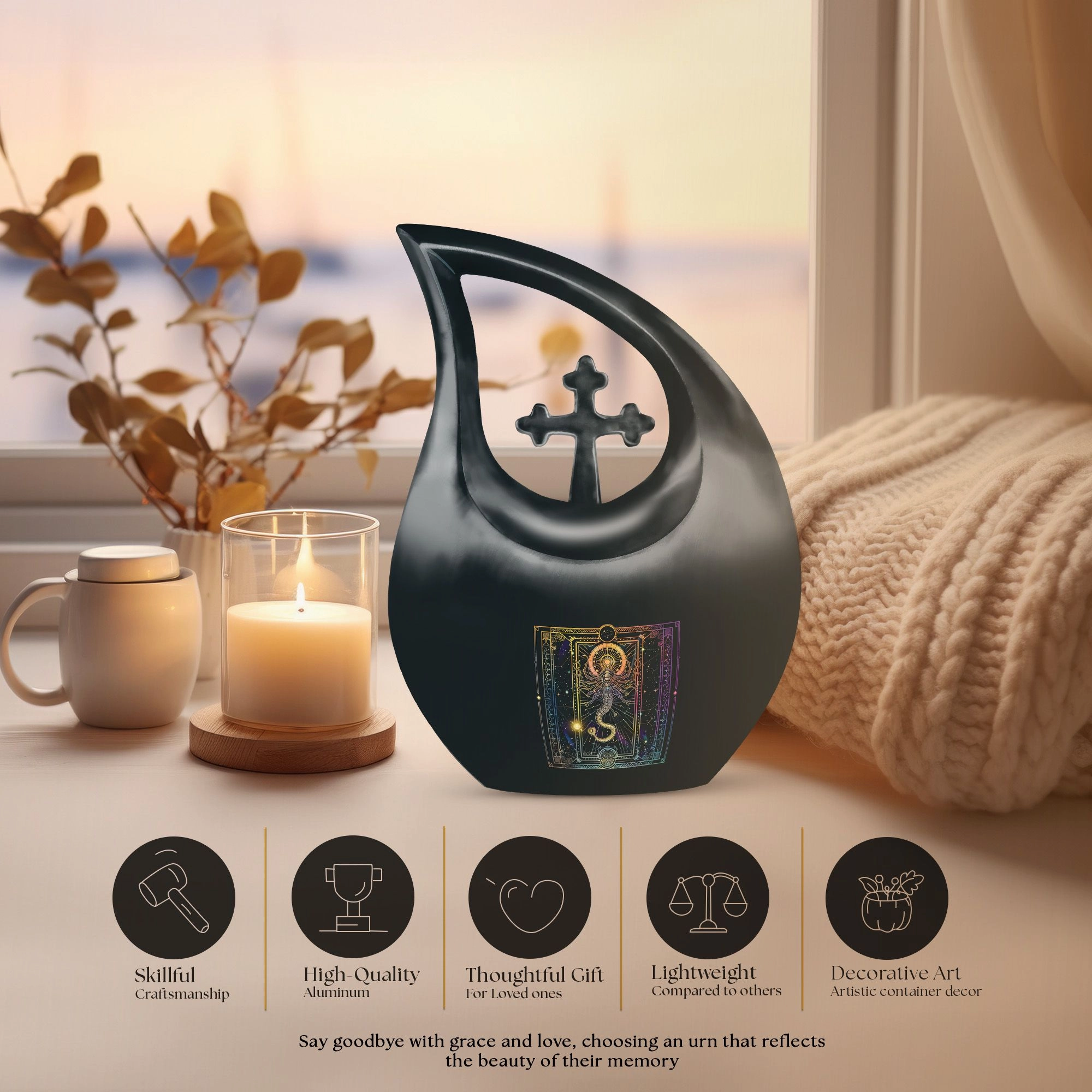 Zodiac Starlight Mini Urn - A Peaceful Comfort for Memorial
